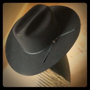 STETSON Black Cowboy Hat Size 7 1/4   NEVER WORN